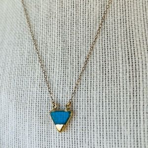 Beautiful Gold Dipped Triangle Necklace